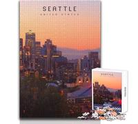 Puzzle da 1000 pezzi per adolescenti Seattle Family Fun & Game Night Analisi e logica Regalo di compleanno Dimensioni 38x52cm