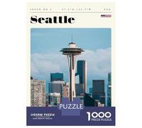 Puzzle Da 1000 Pezzi Per Adolescenti Seattle Washington State Travel Art Puzzle Per Adulti Gioco Pratico Analisi E Logica Regalo Di Compleanno, Regali, 52x38cm/1000pcs