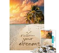 Puzzle da 1000 pezzi per adolescenti "Segui i tuoi sogni" gioco rompicapo giocattolo intellettuale ottimo regalo per donne (dimensioni 38x52cm)