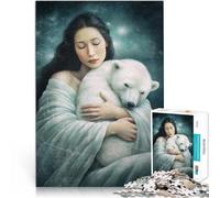 Puzzle da 1000 pezzi per adolescenti Sei al sicuro, orso polare Giocattoli da gioco per regalo di famiglia Interazione genitore-figlio 52x38cm