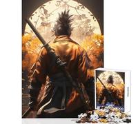 Puzzle da 1000 pezzi per adolescenti Sekiro Wolf Samurai giocattolo da parete regalo per compleanni gioco per famiglie allena il cervello e le mani dimensioni 38x52cm