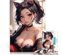 Puzzle da 1000 pezzi per adolescenti Selfie sexy della ragazza gatto Difficile e sfidante con pezzi completamente interconnessi di forma casuale 75x50cm