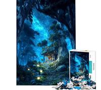 Puzzle da 1000 pezzi per adolescenti Sentiero di lanterne e stelle puzzle per adulti giochi rilassanti migliora la memoria regalo per amici e familiari (dimensioni 50x75cm)