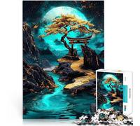 Puzzle da 1000 pezzi per adolescenti Sentiero d'oro verso la luna Giocattoli Giochi Educativi Antistress Decorazione d'arte per la casa 38x26cm