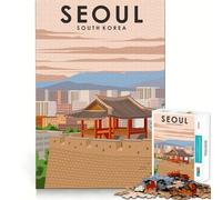 Puzzle da 1000 pezzi per adolescenti, Seoul, Corea del Sud, gioco a incastro, stimolante per la mente, divertente, per il tempo libero, ideale per Natale e per la casa (50x75cm)