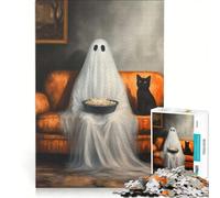 Puzzle da 1000 pezzi per adolescenti serata film horror spettrale giochi rilassanti divertenti e umoristici gioco di sfida unico 50x75cm