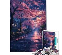 Puzzle da 1000 pezzi per adolescenti "Serenata di ciliegi in fiore di mezzanotte" puzzle per adulti giocattolo antistress decorazione perfetta divertimento a casa (dimensioni 50x75cm)