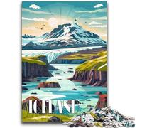Puzzle da 1000 pezzi per adolescenti, Serenità islandese, per ragazzi dai 14 anni in su, Sfida educativa, Attività divertenti a casa, Regali di compleanno, Regali da viaggio (dimensioni 50x70cm)
