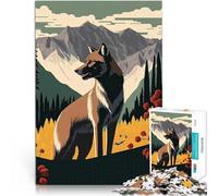 Puzzle da 1000 pezzi per adolescenti Serie artistica del lupo, stile 7 Analisi e logica con pezzi completamente interconnessi di forma casuale 52x38cm
