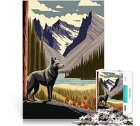 Puzzle da 1000 pezzi per adolescenti Serie artistica del lupo, stile 9 Giochi di relax con pezzi completamente interconnessi di forma casuale 75x50cm