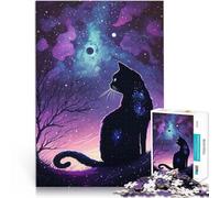 Puzzle da 1000 pezzi per adolescenti Serie di opere d'arte di gatti, stile 4 Regali di giochi impegnativi regali per amici e familiari 38x52cm