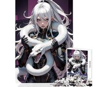 Puzzle da 1000 pezzi per adolescenti Serpente bianco Anime Girl Giocattoli antistress Ottimi regali e giocattoli Gioco pratico Interessante riduzione dello stress Dimensioni 38x26cm