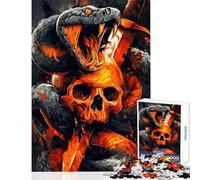 Puzzle da 1000 pezzi per adolescenti serpente teschio spada decorazione per la casa giocattoli ottimi regali e giocattoli per giochi educativi interessante riduzione dello stress dimensioni 50x75cm