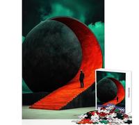 Puzzle da 1000 pezzi per adolescenti sfera surreale scala giocattolo decorazione da parete opera d'arte regalo giochi rilassanti con pezzi completamente interconnessi di forma casuale 38x26cm
