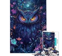 Puzzle da 1000 pezzi per adolescenti Sguardo del gufo al chiaro di luna Puzzle per adulti Antistress Interazione genitore-figlio Regalo di compleanno Regali 50x75cm
