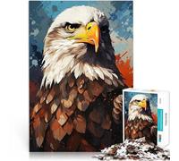 Puzzle da 1000 pezzi per adolescenti Sguardo dell'aquila calva Gioco impegnativo e gioco in famiglia Giocattoli per la decorazione della casa 52x38cm
