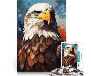Puzzle da 1000 pezzi per adolescenti Sguardo dell'aquila calva Gioco impegnativo e gioco in famiglia Giocattoli per la decorazione della casa 52x38cm