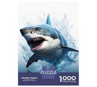 Puzzle Da 1000 Pezzi Per Adolescenti Shark Watercolor Puzzle Per Adulti Giochi Rilassanti Decorazione Per La Casa Per Compleanno, Natale 70x50cm/1000pcs
