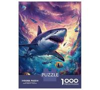 Puzzle Da 1000 Pezzi Per Adolescenti Shark's Abyssal Reign Puzzle Per Adolescenti Giochi Rilassanti Corsa Di Velocità Manuale Aiuta Ad Allenare Il Cervello 38x26cm/1000pcs