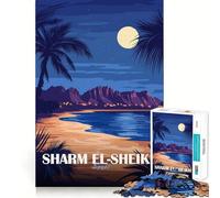 Puzzle da 1000 pezzi per adolescenti Sharm El-Sheikh Egitto poster di viaggio decorazione per incastri precisi gioco per esercizi mentali gioco per il tempo libero regalo di Natale divertente