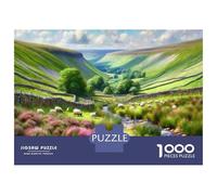 Puzzle Da 1000 Pezzi Per Adolescenti Sheep Pasture in Yorkshire Dales Puzzle Per Adulti Giocattolo Decorazione Da Parete Modello Da Assemblare Ottimo Regalo Per I Giocatori 38x26cm/1000pcs
