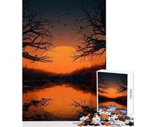 Puzzle da 1000 pezzi per adolescenti Shilhouette Tree Branch Giocattolo educativo Regalo per compleanni Giochi rilassanti Adatto per la decorazione del desktop Dimensioni 50x75cm