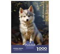 Puzzle Da 1000 Pezzi Per Adolescenti Siberian Husky Puppy Puzzle Per Adulti Gioco Pratico Sfida Difficile Regali Per Amici E Familiari 52x38cm/1000pcs