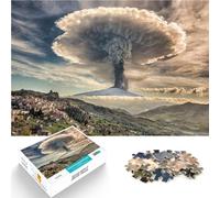Puzzle da 1000 pezzi per adolescenti Sicilia Italia Monte Etna Gioco impegnativo e gioco in famiglia Regalo di compleanno, regali, arte murale 75x50cm