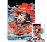 Puzzle da 1000 pezzi per adolescenti Signora del Giappone Gioco intellettuale giocattolo con pezzi completamente interconnessi di forma casuale 75x50cm