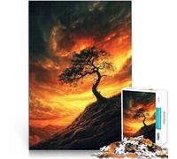 Puzzle da 1000 pezzi per adolescenti Silhouette Albero Tramonto Gioco di famiglia antistress sfida difficile Interazione genitore-figlio 75x50cm