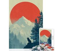 Puzzle da 1000 pezzi per adolescenti,silhouette di lupo,paesaggio di montagna,giocattolo educativo,regali di compleanno,giochi educativi,aiuta l'esercizio del cervello,dimensioni 50x75cm
