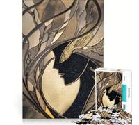 Puzzle da 1000 pezzi per adolescenti, silhouette eterea al chiaro di luna, gioco rilassante, antistress, lista dei desideri con Babbo Natale 50x75cm