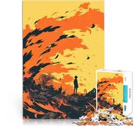 Puzzle da 1000 pezzi per adolescenti Silhouette nel fuoco Giochi educativi Decorazione della casa Regalo di compleanno, regali, arte murale 52x38cm