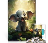 Puzzle da 1000 pezzi per adolescenti Simpatiche creature pixelate Per il divertimento in famiglia con poster abbinato e foglio di quiz 38x26cm