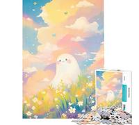 Puzzle da 1000 pezzi per adolescenti simpatici fantasmi giochi educativi giochi rilassanti regalo di compleanno (dimensioni 38x52cm)