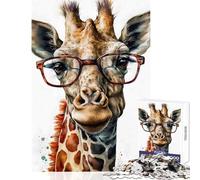 Puzzle da 1000 pezzi per adolescenti simpatici giocattoli per la decorazione della casa a forma di giraffa regali di Babbo Natale segreto gioco pratico aiuta a esercitare il cervello 38x26cm