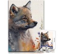 Puzzle da 1000 pezzi per adolescenti, simpatici giochi educativi raffiguranti un lupo, ma anche un regalo divertente e umoristico per i compleanni, dimensioni 38x26cm