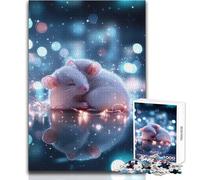 Puzzle da 1000 pezzi per adolescenti, simpatici topolini con luci, giocattolo, gioco intellettuale, migliora la memoria, regalo di compleanno, dimensioni 38x52cm