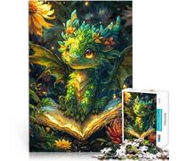 Puzzle da 1000 pezzi per adolescenti simpatico animale drago Gioco di famiglia antistress sfida difficile regali per amici e familiari 38x26cm