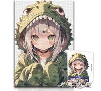 Puzzle da 1000 pezzi per adolescenti,simpatico coccodrillo,ragazza anime,tranquillo,piacevole,divertente,per il tempo libero,stretto,senza cuciture,giocattolo di precisione,dimensioni 50x75cm