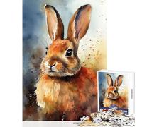 Puzzle da 1000 pezzi per adolescenti simpatico coniglietto giocattoli antistress regalo di compleanno gioco rompicapo con poster abbinato e foglio di quiz dimensioni 38x52cm