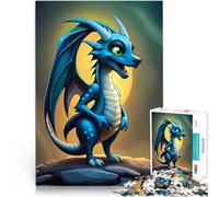 Puzzle da 1000 pezzi per adolescenti Simpatico cucciolo di drago 3D Gioco rompicapo Ogni pezzo è unico - Gioco divertente e stimolante per tutta la famiglia 38x26cm