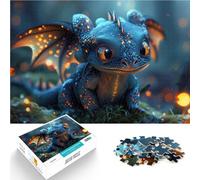 Puzzle da 1000 pezzi per adolescenti Simpatico cucciolo di drago Vacanza a casa: uccidere il tempo Giocattoli per la decorazione della casa 38x26cm