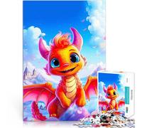 Puzzle da 1000 pezzi per adolescenti Simpatico cucciolo di drago Vacanza a casa: uccidere il tempo perché è ideale come regalo per tutta la famiglia 75x50cm
