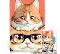 Puzzle da 1000 pezzi per adolescenti simpatico gatto in stile giapponese Gioco di famiglia per e Decorazioni e regali unici per la casa 52x38cm