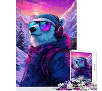 Puzzle da 1000 pezzi per adolescenti,simpatico orsetto in montagna,giocattolo educativo,regali di Babbo Natale segreto,gioco educativo,collezione di artisti,belle arti,dimensioni 50x75cm