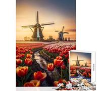 Puzzle da 1000 pezzi per adolescenti sinfonia del mulino a vento decorazione per la casa giocattoli regalo per compleanni giochi per famiglie stimolazione intellettuale dimensioni 50x75cm