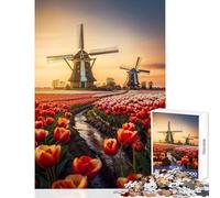 Puzzle da 1000 pezzi per adolescenti sinfonia del mulino a vento giocattoli per la decorazione della casa ottimo regalo per giochi rilassanti sfide educative dimensioni 38x52cm