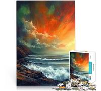 Puzzle da 1000 pezzi per adolescenti Sinfonia del tramonto giochi divertenti per famiglie con pezzi completamente interconnessi di forma casuale 52x38cm