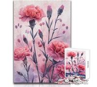 Puzzle da 1000 pezzi per adolescenti Sinfonia di garofani rosa Passatempo tranquillo e appagante Giocattolo con taglio di precisione ad incastro perfetto Dimensioni 38x26cm